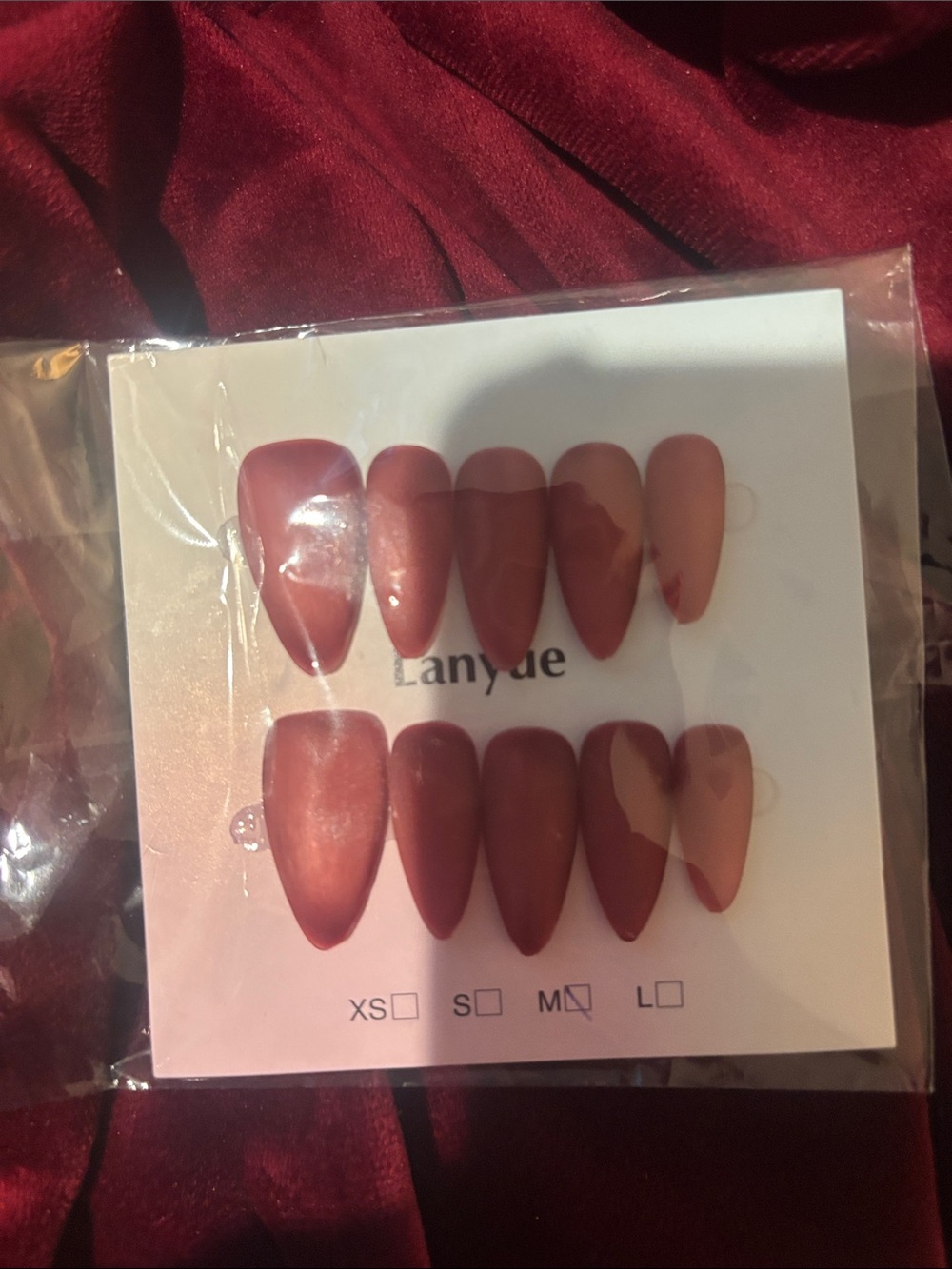 Matte Mauve Press-On Stiletto Nails - Medium